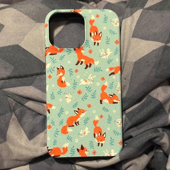 Fox Pattern Phone Case - Blue - Picture 1 of 1